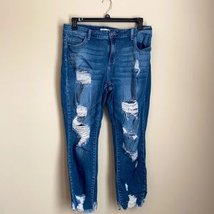 Ripped Ms. Cello blue jeans